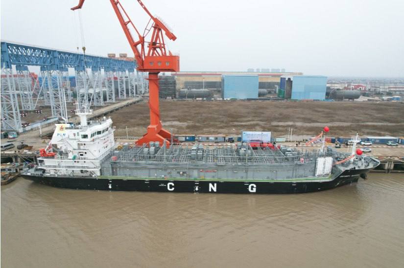 Китайцы построили первое в мире судно для перевозки сжатого природного газа